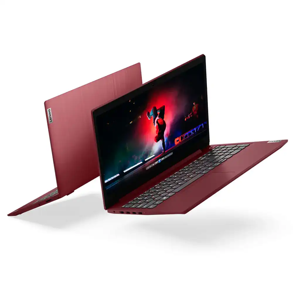 Computadora portatil color roja